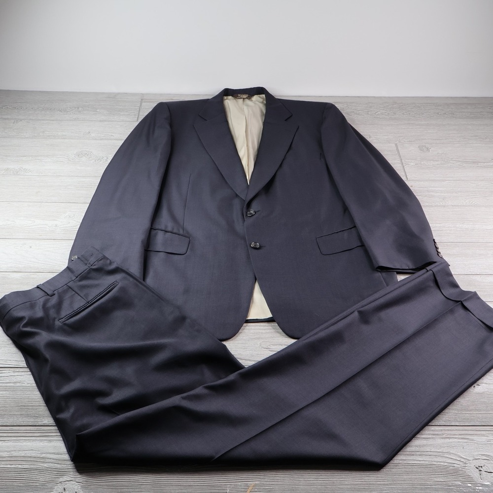 Paul Stuart Suit Men's Size 46L W40 2 Piece Stuart II Gray Lined Made in Canada